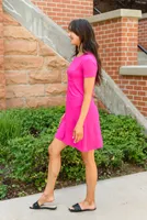 Here To Stay T-Shirt Dress Pink