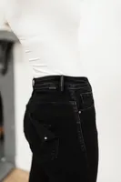 High Waist Mom Fit Jeans Black