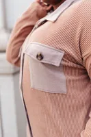 Ivy League Boyfriend Shacket Taupe