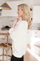 Just Enough Glam Sweater Ivory
