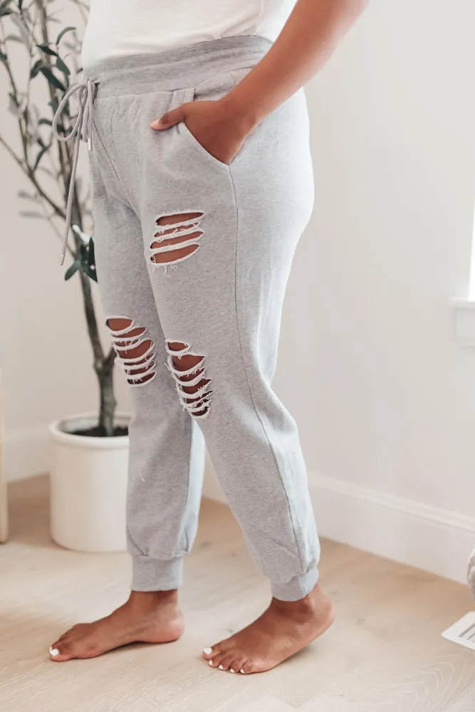 Scout & Molly's Boutique Kick Back Distressed Joggers