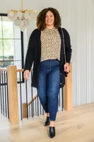 Kristen High Neck Flowy Dotted Blouse Taupe