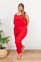 Livin' The Dream Jumpsuit Red