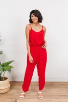 Livin' The Dream Jumpsuit Red