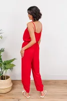 Livin' The Dream Jumpsuit Red