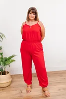 Livin' The Dream Jumpsuit Red