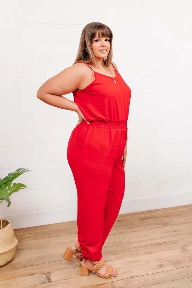 Livin' The Dream Jumpsuit Red