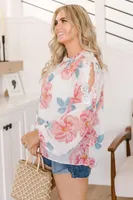 Maisy Floral Blouse Ivory