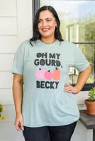 Oh My Gourd Becky! Graphic Tee Aqua