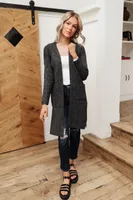 One Of The Girls Cardi Charcoal