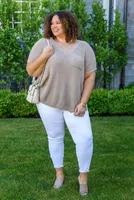 Pure Bliss Knit Top Taupe