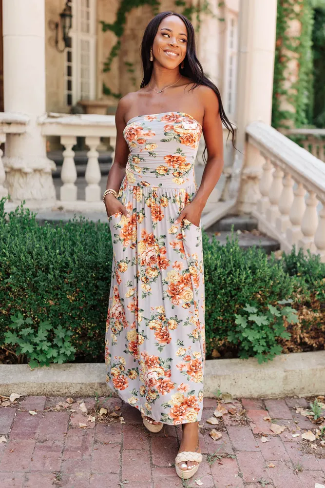 Romantic Roses Maxi Dress Lavender