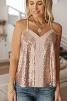 Shine Bright Tank Champagne