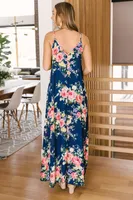Stuck With Me Floral Maxi Navy