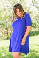 Here To Stay T-Shirt Dress Blue