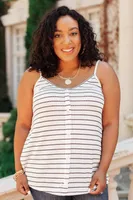 Stripes and Buttons Tank