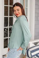 Unwavering Confidence Blouse Light Blue