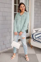 Unwavering Confidence Blouse Light Blue