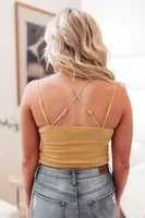 Wild And Free Crop Top Mustard