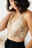 Live Lace Bralette Taupe
