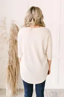 Willow Waffle Knit Top Beige