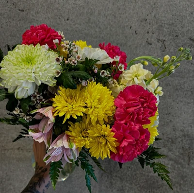 Bright beautiful bouquet of flowers