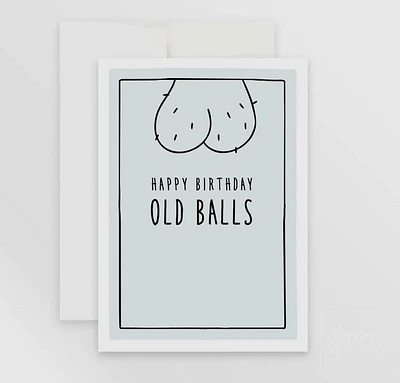 Happy Birthday Old Balls | Greeting Card