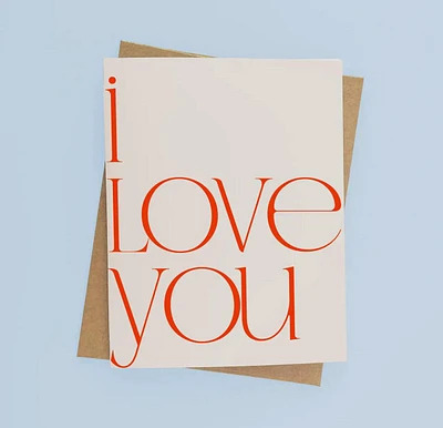 I Love You card