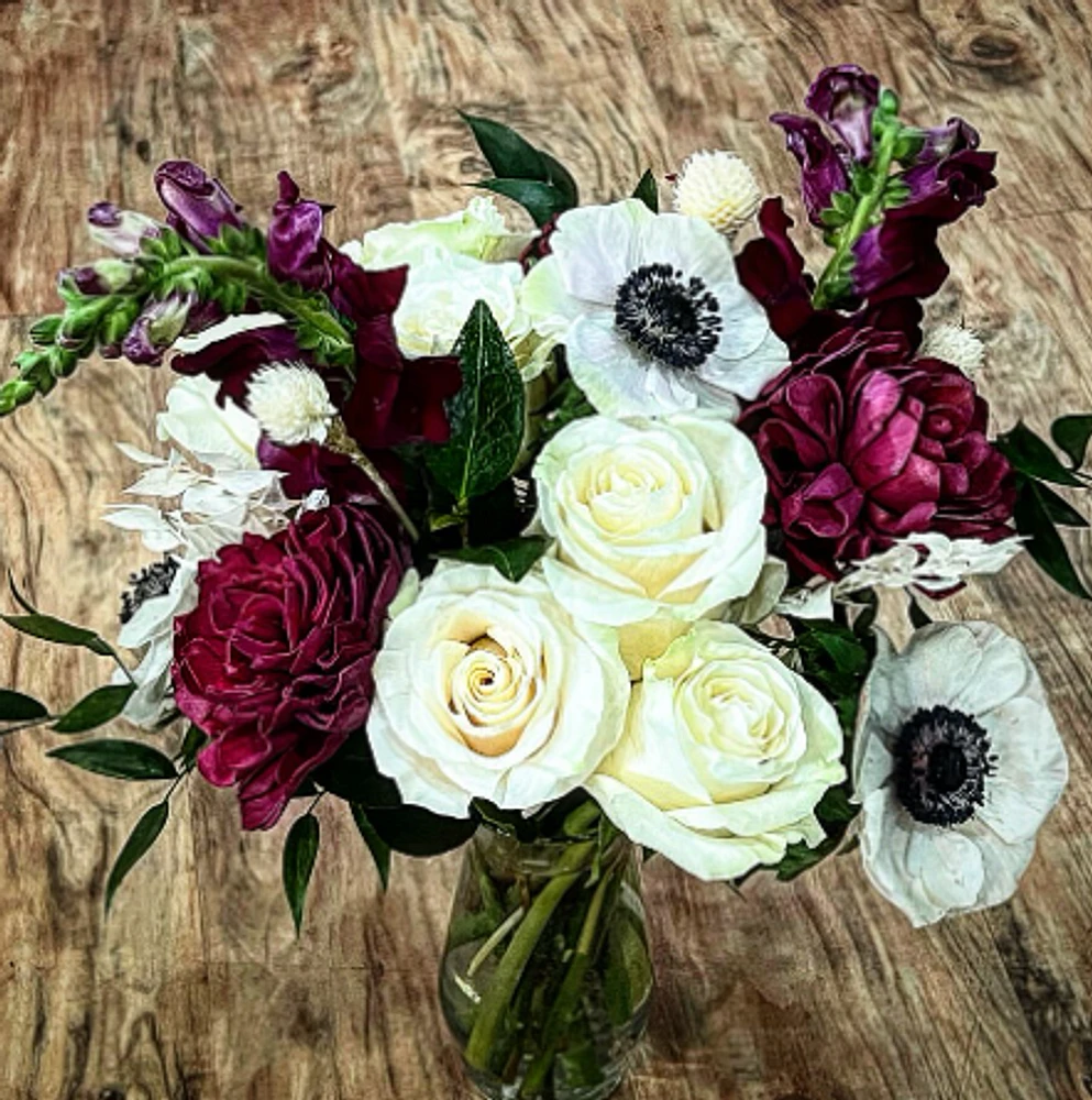 Jewel toned anniversary Flowers