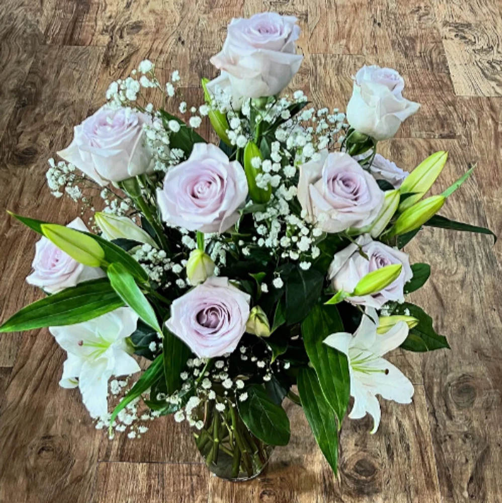 White roses Anniversary Bouquet