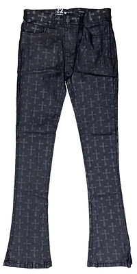 Waimea 'Cross' Stacked Denim (Black) DTRM5845T