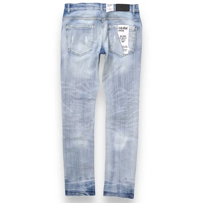 Evolution 'Bleached' Distressed Denim (Ice Blue) EV-33953