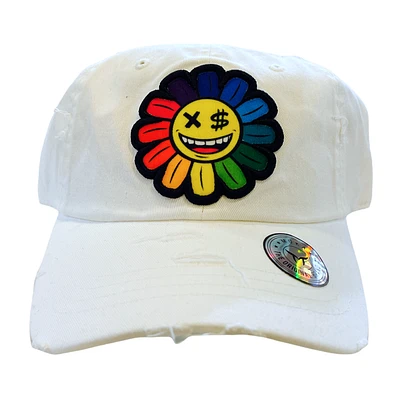 'Flower Power' Dad Hat (White) MUD2174