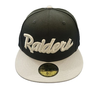 NEW ERA 59Fifty 'Raiders Script' Fitted (Black/Silver)