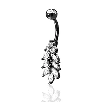 Olive Leaf Navel Barbell 14g