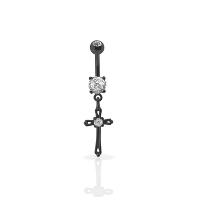Cross Navel Dangle 14g