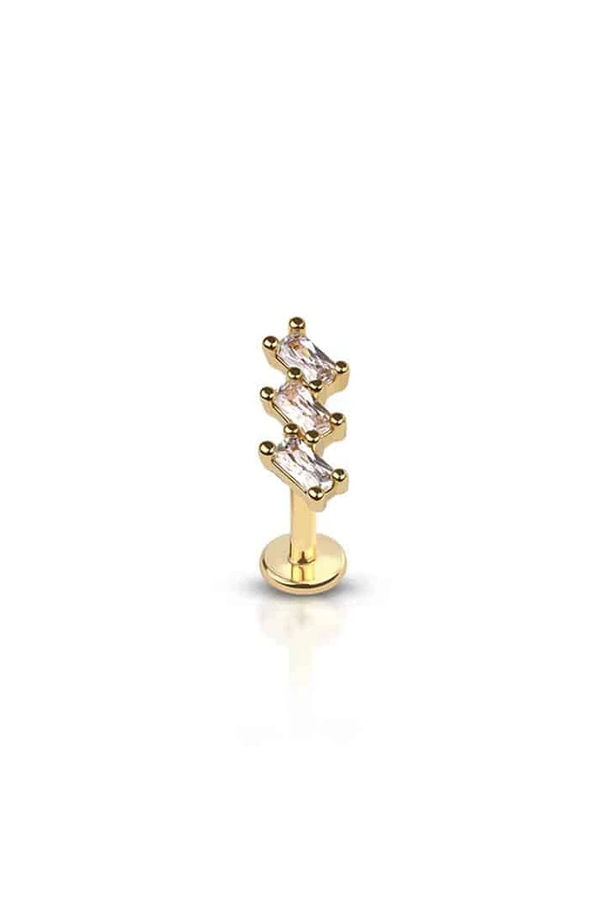 PREMIUM Tiered Rectangle Flat Back 16g