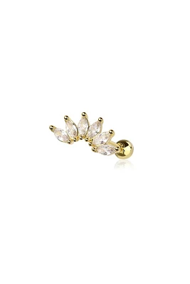 PREMIUM Curved Crystal Marquise Flat Back 16g