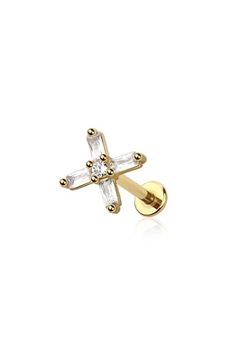PREMIUM Baguette-Cut Cross Flat Back 16g