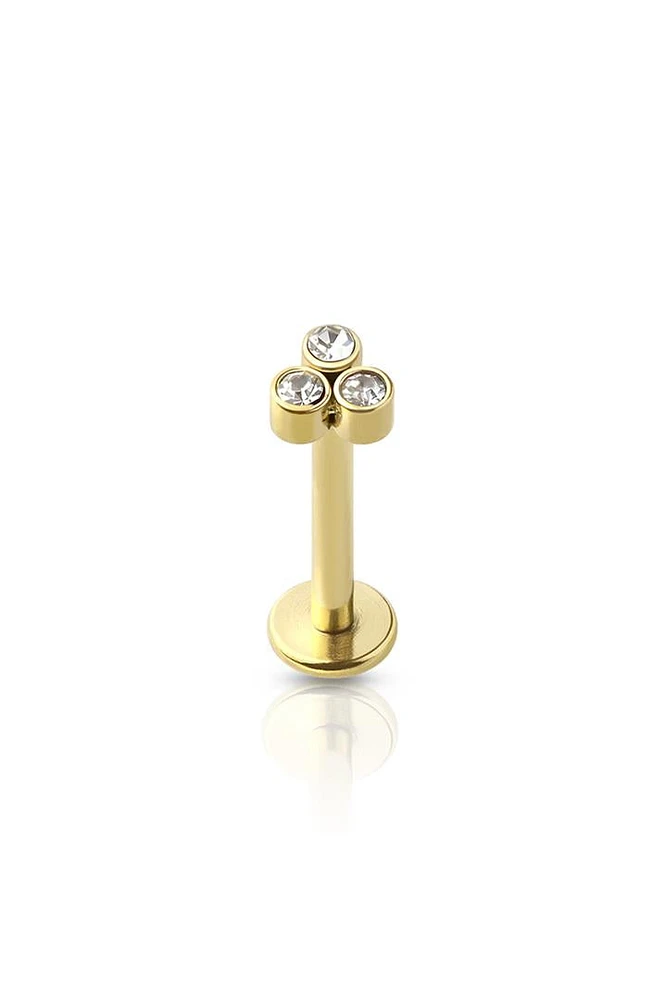 PREMIUM Triple Bezel-Set Crystal Cluster Flat Back 16g
