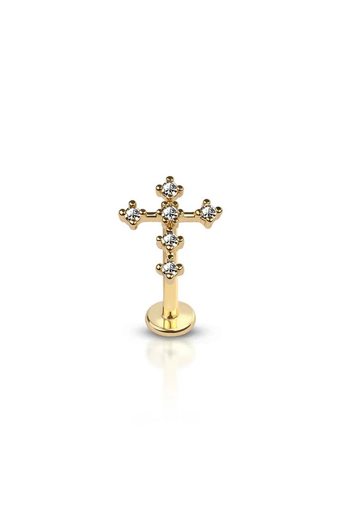 PREMIUM Crystal Cross Flat Back 16g