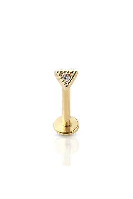 PREMIUM Studded Triangle Crystal Flat Back 16g