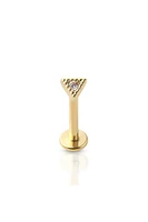 PREMIUM Studded Triangle Crystal Flat Back 16g