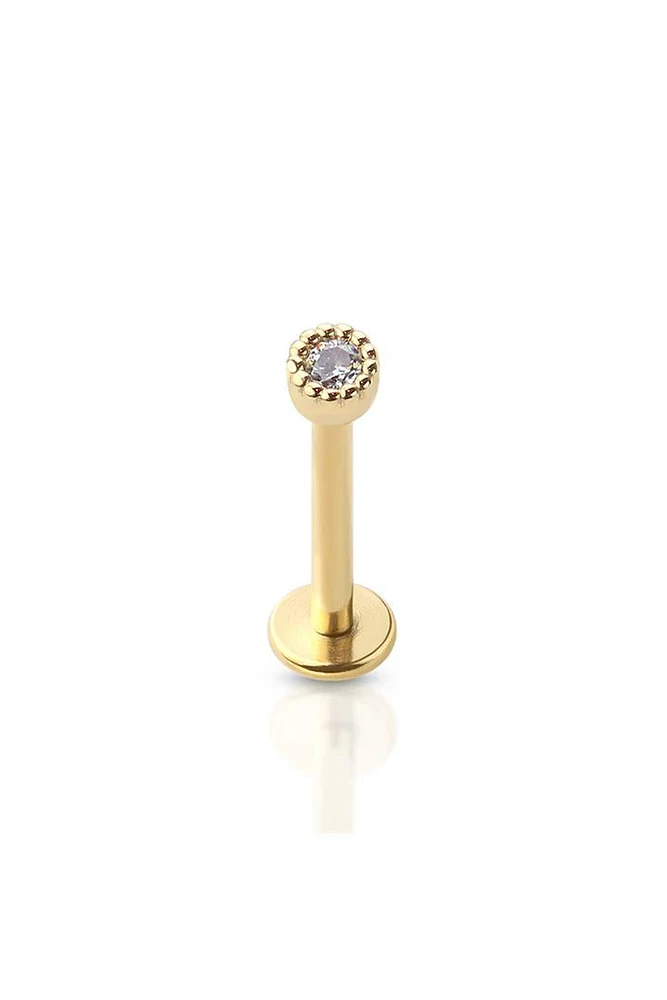 PREMIUM Studded Circle Crystal Flat Back 16g