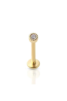 PREMIUM Studded Circle Crystal Flat Back 16g