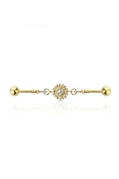 PREMIUM Blooming Flower Chain Industrial Barbell 14g