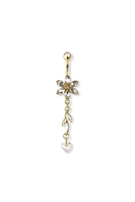 PREMIUM Nature Heart Navel Dangle 14g