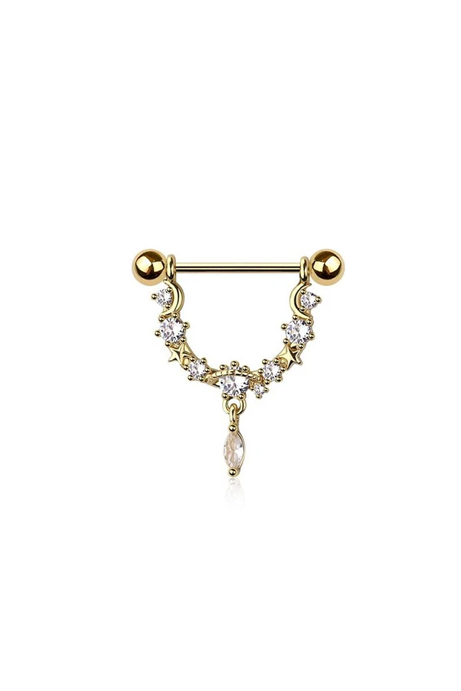 Crystal Constellation Nipple Shield 14g