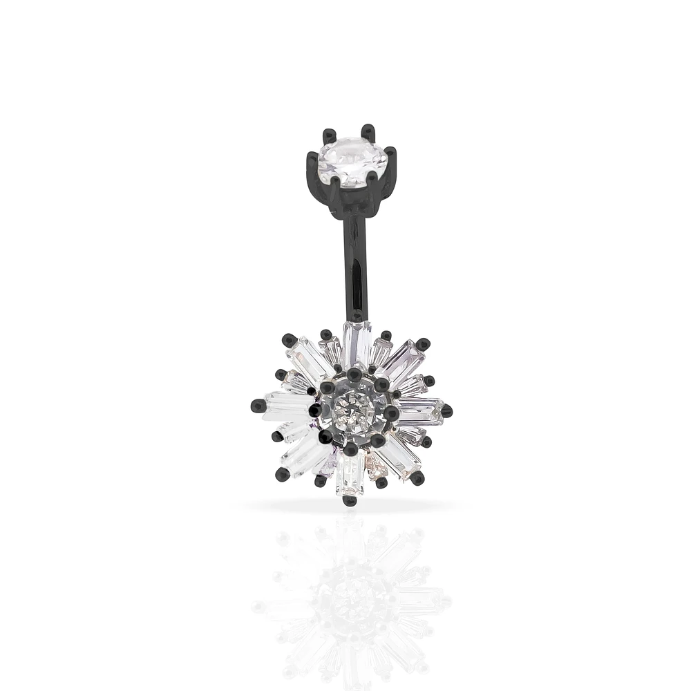Fancy Flower Navel Barbell 14g