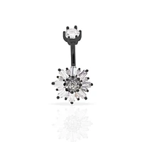 Fancy Flower Navel Barbell 14g